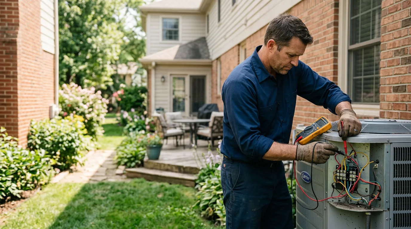 HVAC technician working near Ogilvie, MN